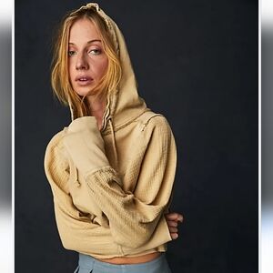Free People Women's Tan Love Letter Hoodie